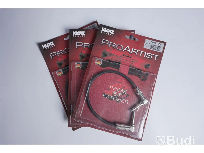 3 st PRO Artist kablar - KLOTZ PROA003RR, O,3 m