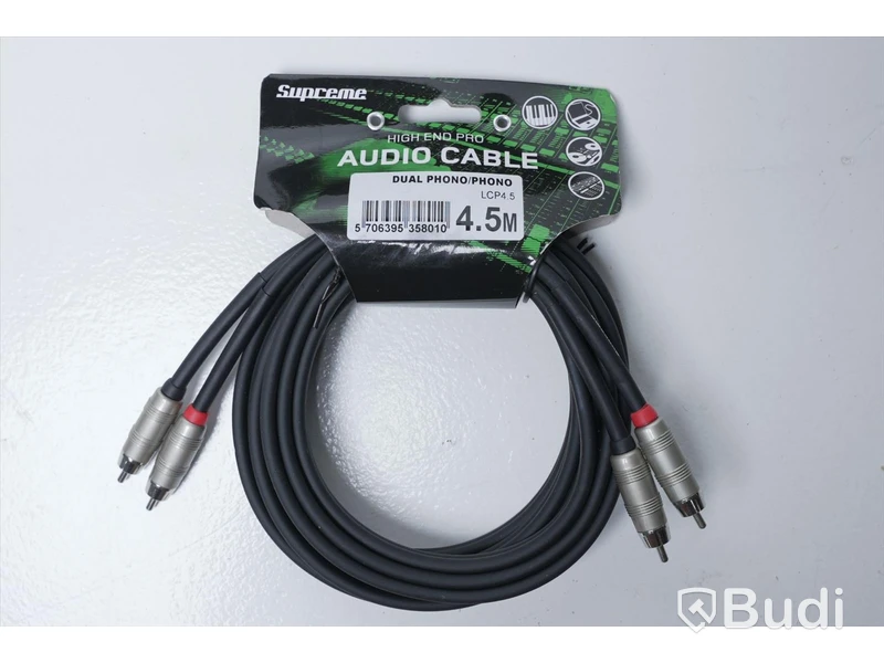 RCA-kabel 6st - Supreme Dual Phono 4,5m