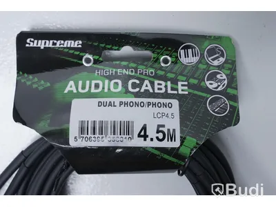 RCA-kabel 6st - Supreme Dual Phono 4,5m