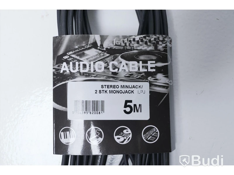 Audio Kabel 3st - Supreme Stereo Minijack/2 STK Monojack, olika längder