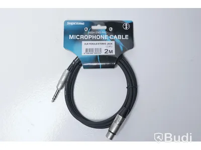 Mikrofonkabel 10st - Supreme XLR Female/Stereo Jack. 2m (9st), 4,5m (1st).