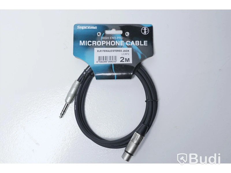 Mikrofonkabel 10st - Supreme XLR Female/Stereo Jack. 2m (9st), 4,5m (1st).