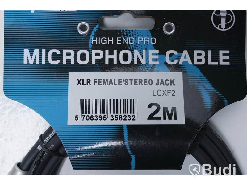Mikrofonkabel 10st - Supreme XLR Female/Stereo Jack. 2m (9st), 4,5m (1st).