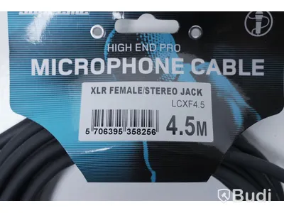 Mikrofonkabel 10st - Supreme XLR Female/Stereo Jack. 2m (9st), 4,5m (1st).