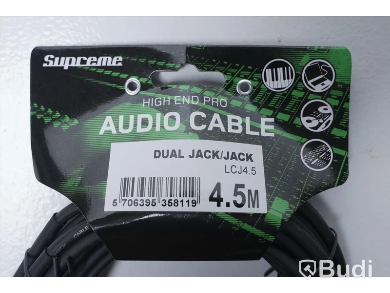 Audio Kabel 3st - Supreme Dual Jack/Jack 4,5m
