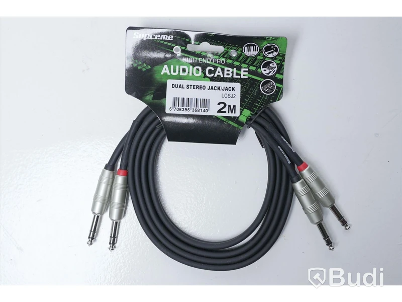 Audio Kabel 3st - Supreme Dual Stereo Jack/Jack 2m