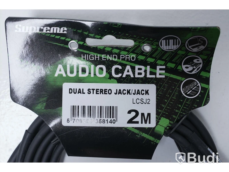 Audio Kabel 3st - Supreme Dual Stereo Jack/Jack 2m