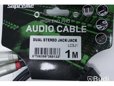 Audio Kabel 2st - Supreme Dual Stereo Jack/Jack 1m