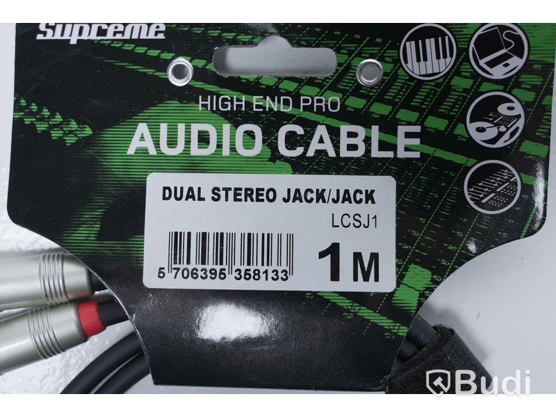 Audio Kabel 2st - Supreme Dual Stereo Jack/Jack 1m
