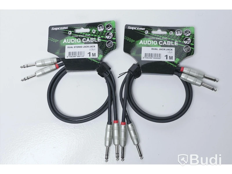 Audio Kabel 2st - Supreme Dual Stereo Jack/Jack 1m