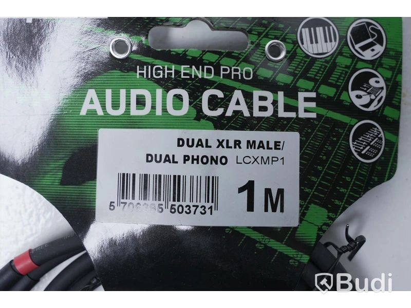 Audio Kabel 3st - Supreme Dual XLR Male/Dual Phono 1m