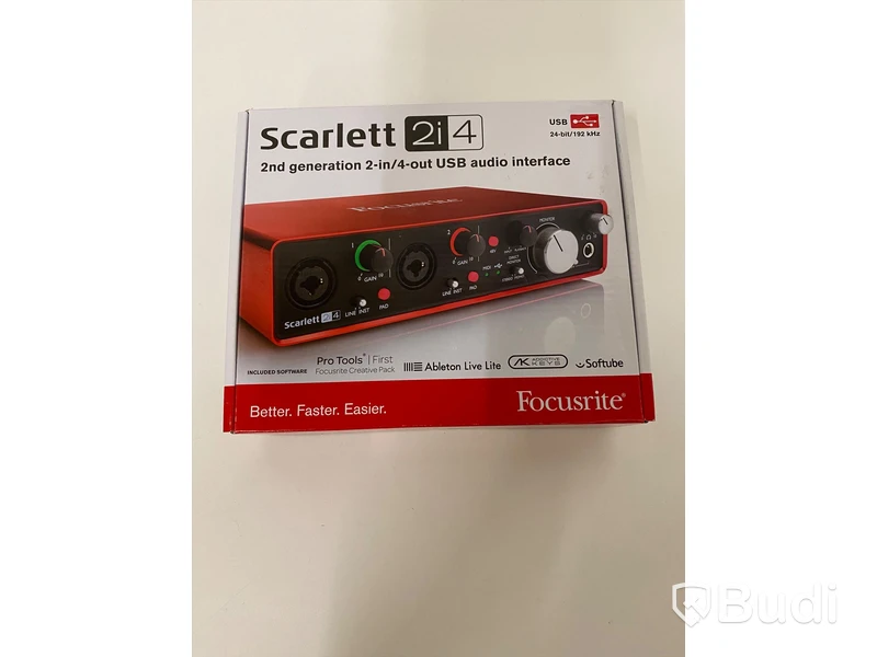 Focusrite scarlett 2i4 USB audio interface Omstartad pga felbud