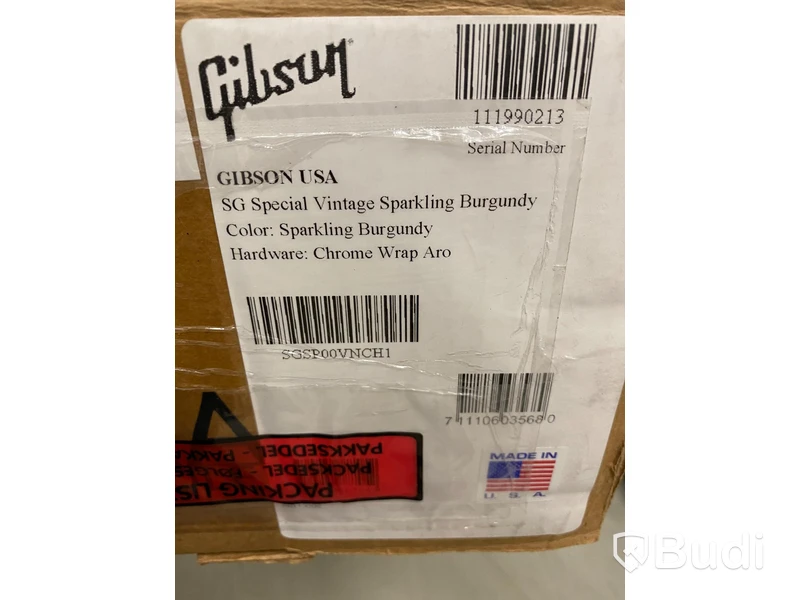 Elgitarr Gibson SG Special Vintage Sparkling Burgundy i case med orginalkartong