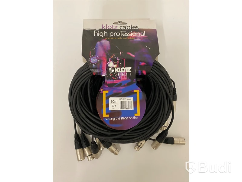 6 x Klotz cables 10m högtalarkabel