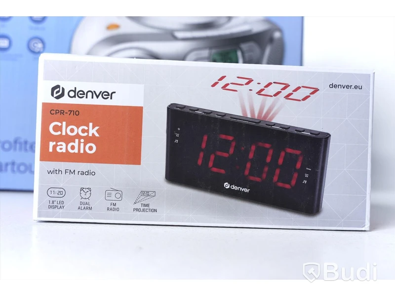 1 st Philips Boombox CD/Radio/Kassett och 1 st Denver klockradio CPR-710.