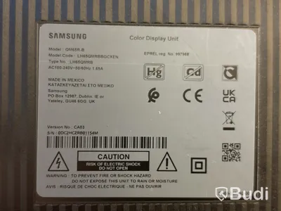 TV-skärm Samsung, QM65R-B, 65 tum 4K UHD inkl.TV-ställ på hjul