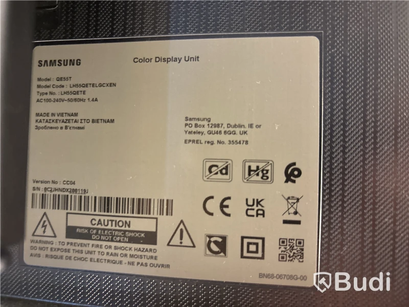 TV-skärm Samsung QE55T 4K 55-tum inkl. TV-ställ på hjul
