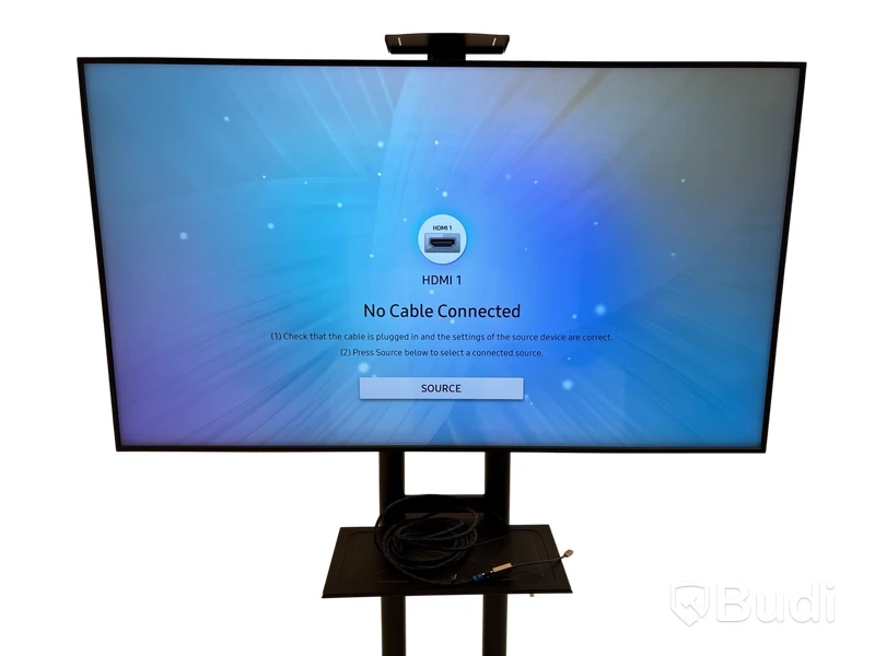 TV-skärm Samsung, QB65R, 65 tum 4K UHD med TV-ställ på hjul