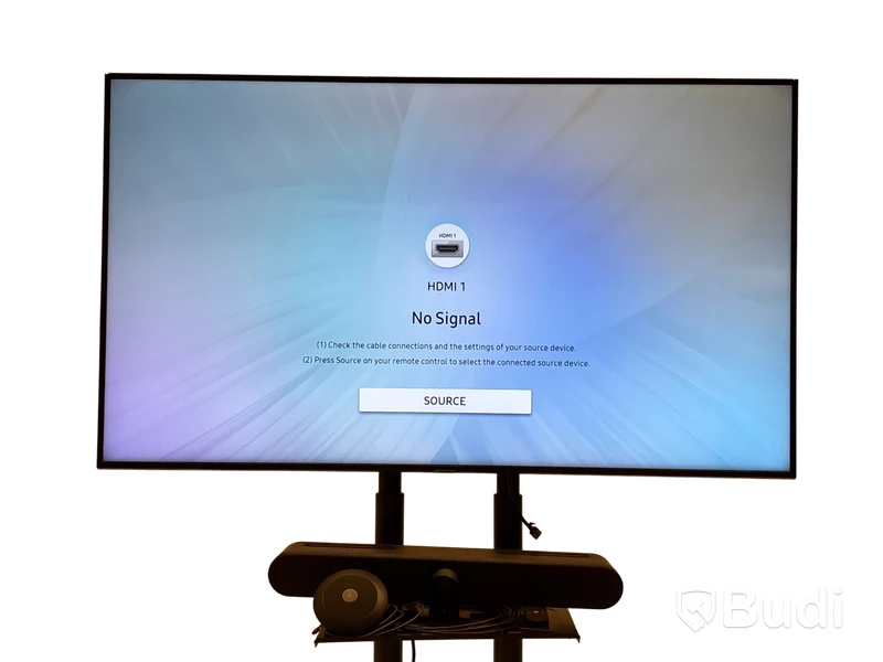 TV-skärm Samsung, UE65R, 65 tum 4K UHD inkl. TV-ställ på hjul