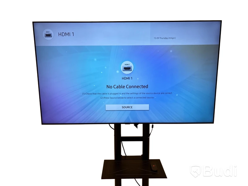 TV-skärm Samsung, QE65T, 65 tum UHD 4K LED inkl. TV-ställ på hjul