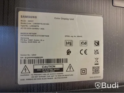 TV-skärm Samsung, QE65T, 65 tum UHD 4K LED inkl. TV-ställ på hjul
