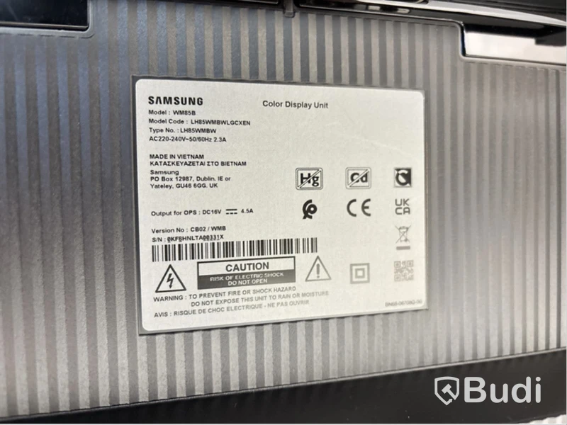 TV-skärm Samsung Flip WM85B 85 tum touchskärm inkl. TV-ställ på hjul