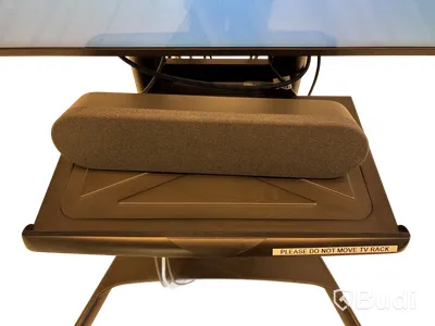 TV-skärm Samsung, QB65R, 65 tum 4K inkl. TV-ställ på hjul och konferenskamera