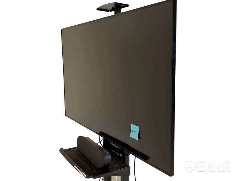 TV-skärm Samsung, QB65R, 65 tum 4K inkl. TV-ställ på hjul och konferenskamera