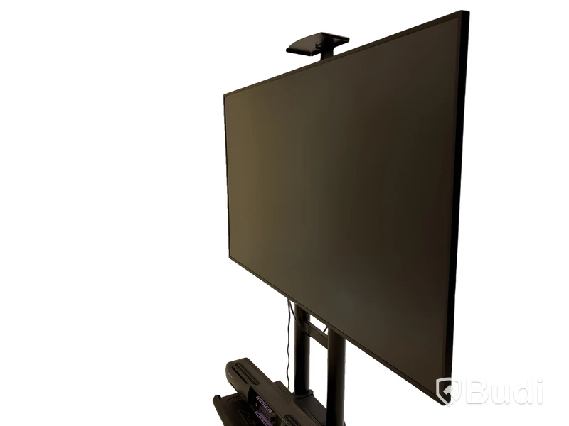 TV-skärm Samsung, QB65R, 65 tum 4K inkl. TV-ställ på hjul och konferenskamera