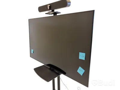 TV-skärm Samsung, UE65N, 65 tum 4K inkl. TV-ställ på hjul och konferenskamera