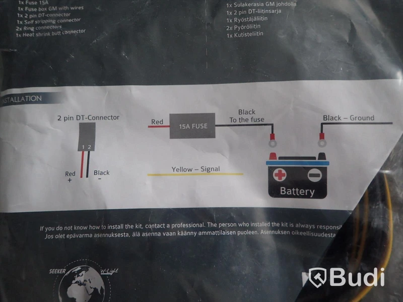 Driving lights connection kit