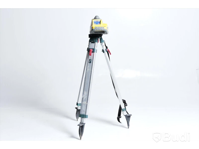 Rotations laser - Spectra Precision LL300, med stativ, Lasermottagare HL450, delbar mätsticka, aluminium rätskiva, lod och mätsticka.