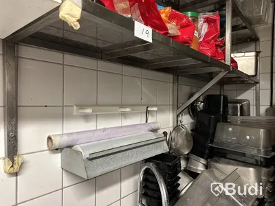 Rostfri hylla med 2 plan