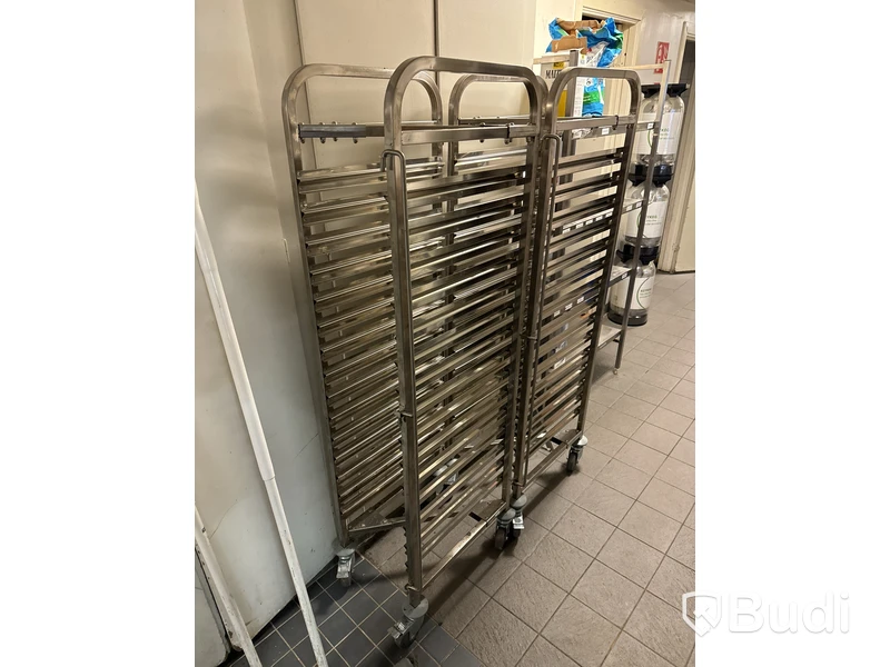 2 st. Rostfria brickvagnar