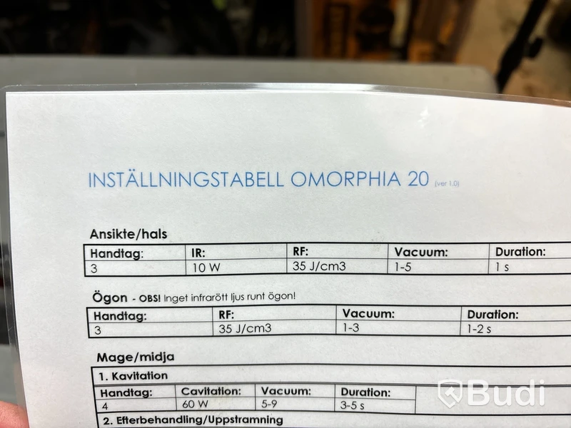 Omorphia 20 från Victus Medical med extra applikationer