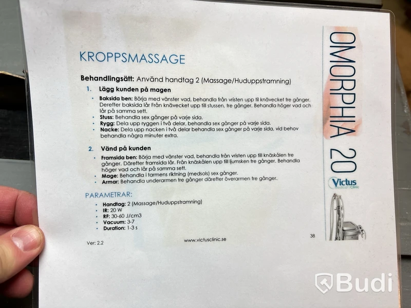 Omorphia 20 från Victus Medical med extra applikationer