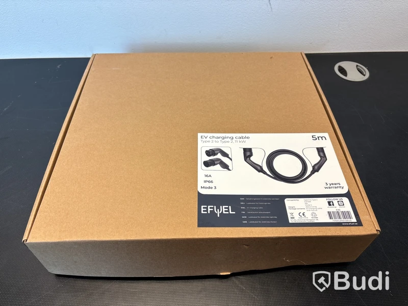 Laddkabel för bil 5 m (ny)