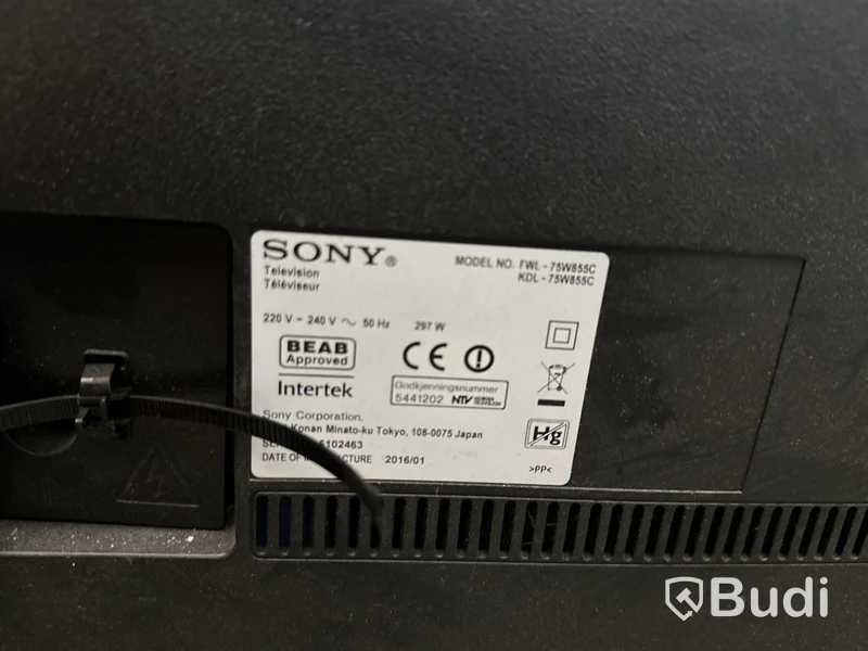 Väggtv 75-tum Sony