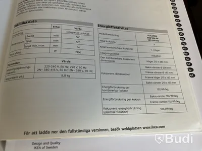 Induktionshäll IKEA Kolstan