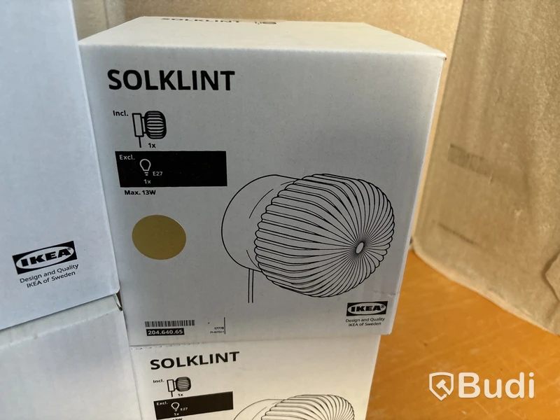 5 st belysningar, IKEA Solklint, Nya