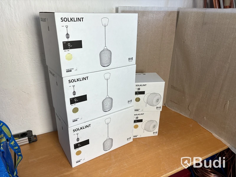 5 st belysningar, IKEA Solklint, Nya