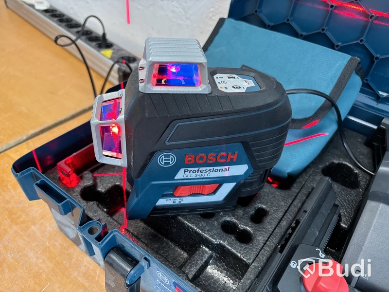 Linjelaser Bosch 3 x 360°, nyskick.