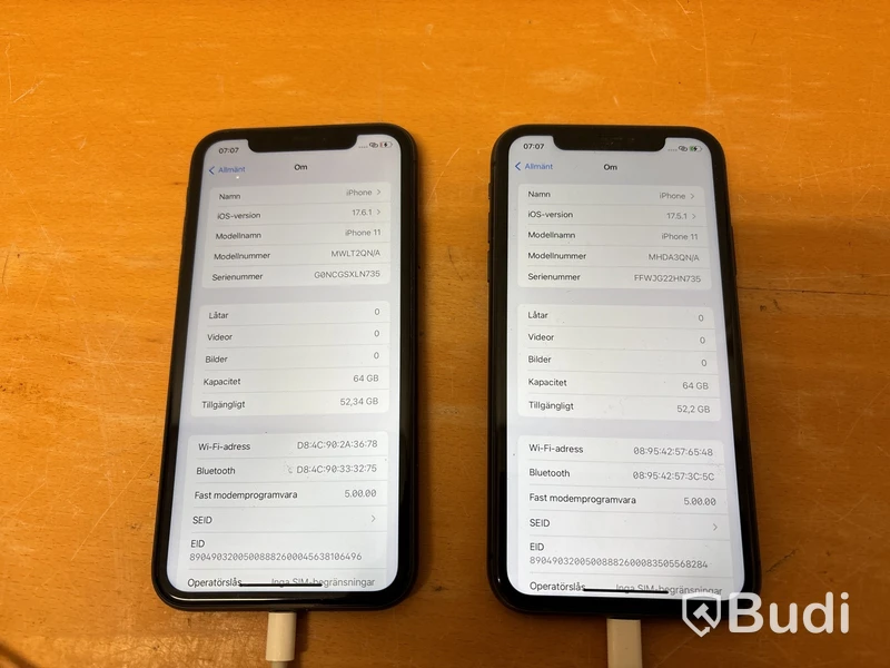 2 st iPhone 11 64GB