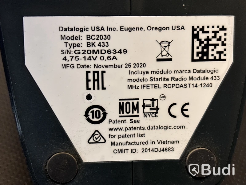 Trådlös handscanner Datalogic QickScan BC2030