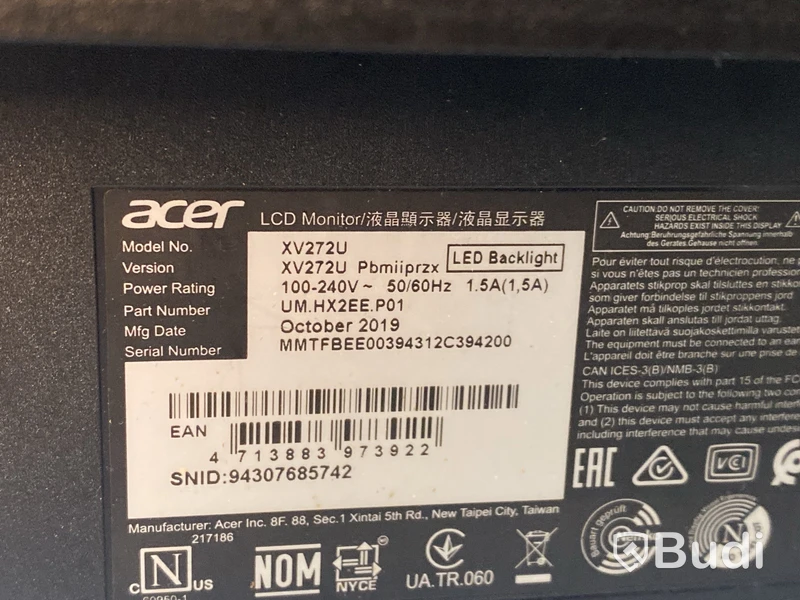 2 st Acer datorskärm 27” med bordsstativ