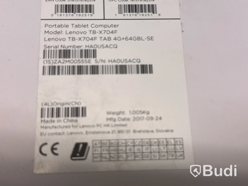 Lenovo tab 4 10 Plus surfplatta