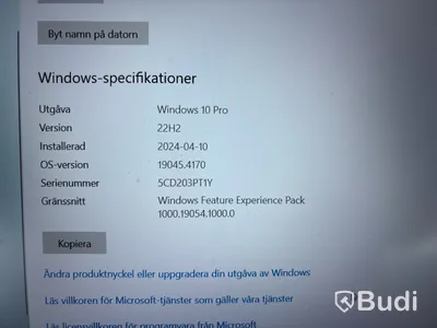 HP Probook med dockningsstation.