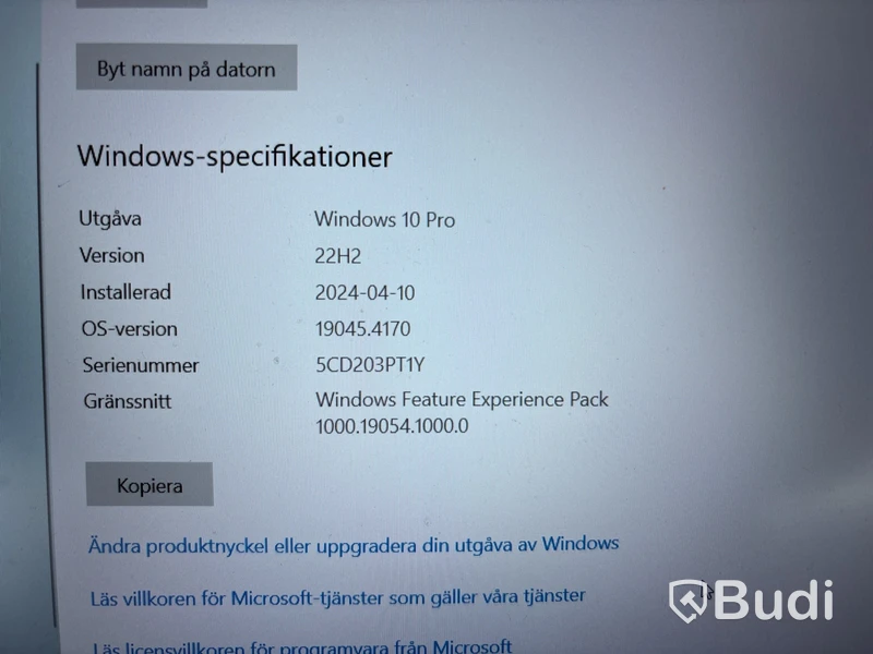 HP Probook med dockningsstation.