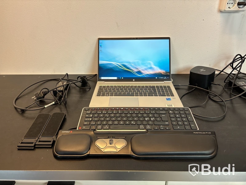 HP Probook med rollermouse & dockningsstation