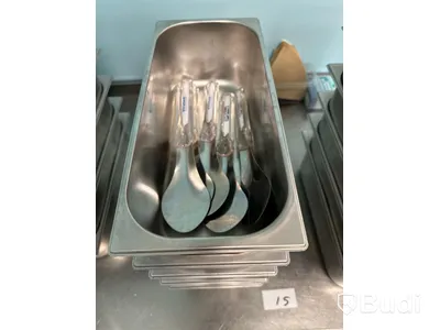 Rostfri kantin 5 st med 5 glass-slevar